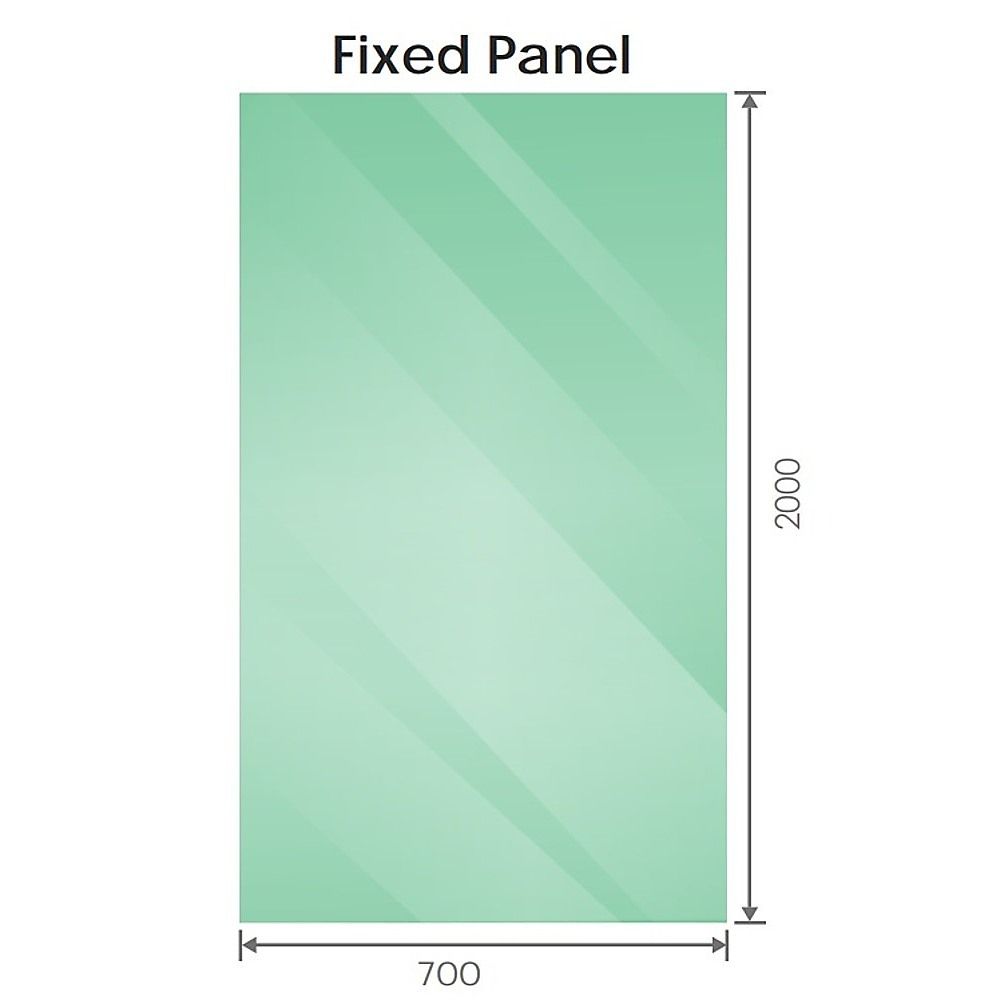 90x70cm Corner Frameless Shower Screen with Gold Brackets and Brass Hinges, Square Double Pull Handle - Image 8