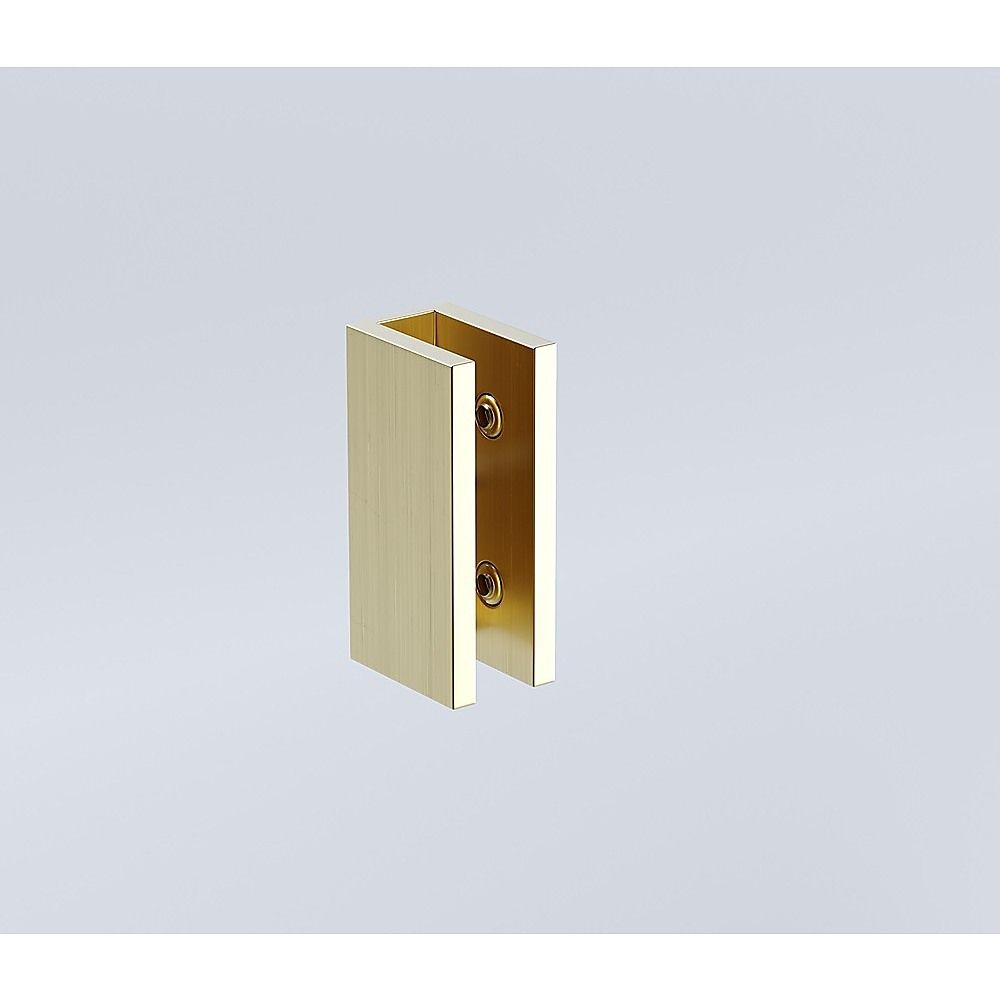 120x120cm Double Door Corner Shower Screen with Gold Brackets and Brass Hinges, Round Knob Handle - Image 7