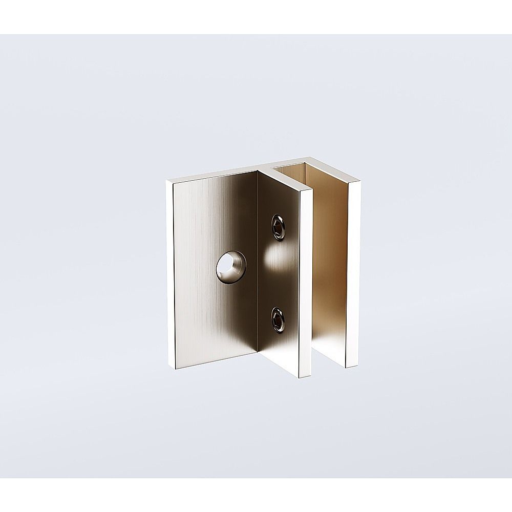 120x120cm Double Door Corner Shower Screen with Nickel Brackets and Brass Hinges, Square double pull Handle - Image 7