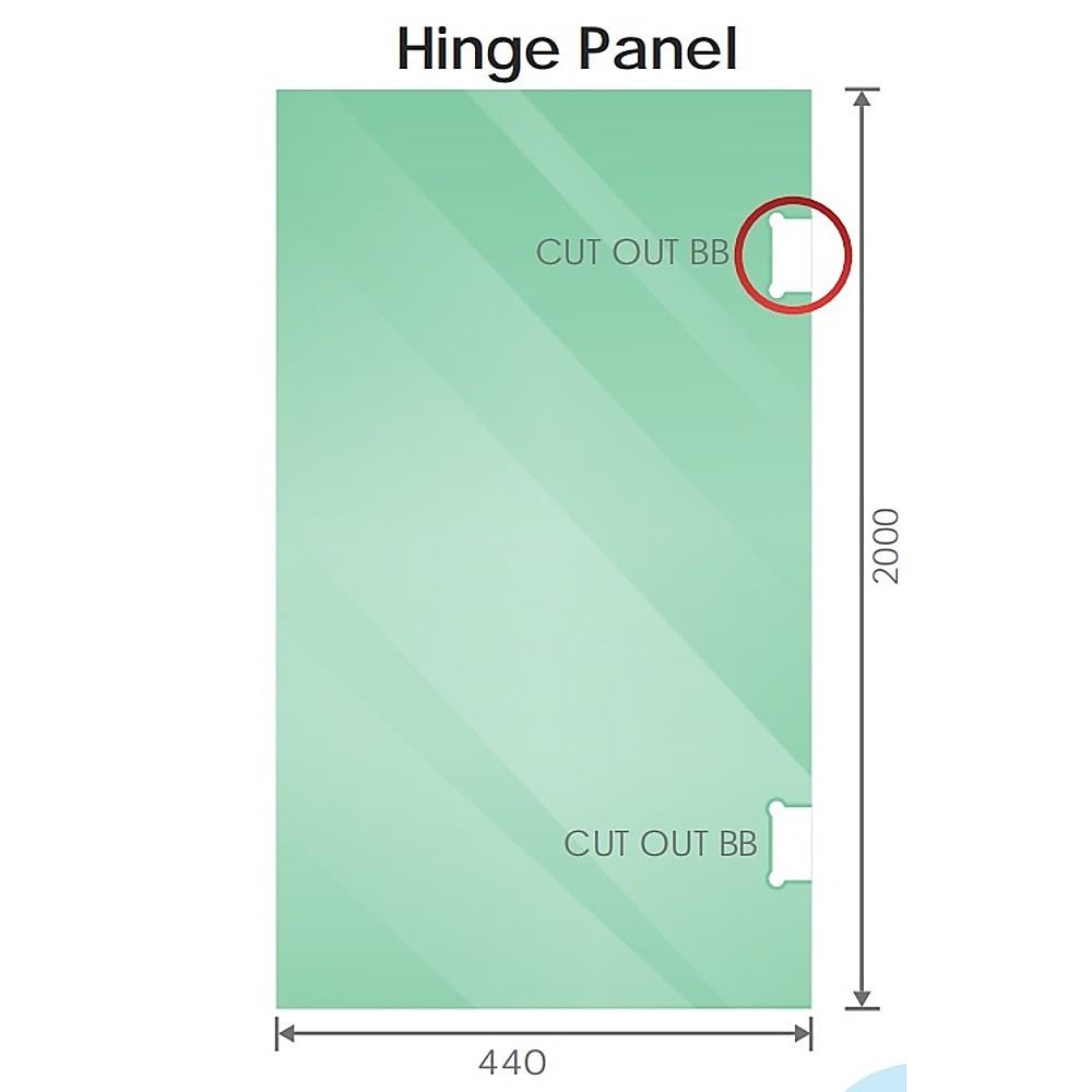 110x120cm Double Door Corner Shower Screen with Gold Brackets and Brass Hinges, Square double pull Handle - Image 4