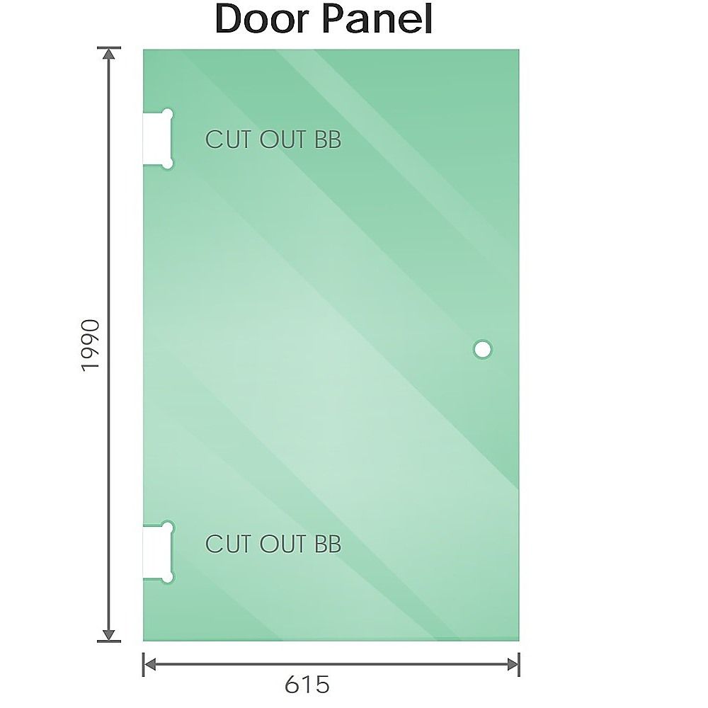 100cm Frameless Diamond Shower Screen with Channels and Brass Hinges - Gold - Image 2
