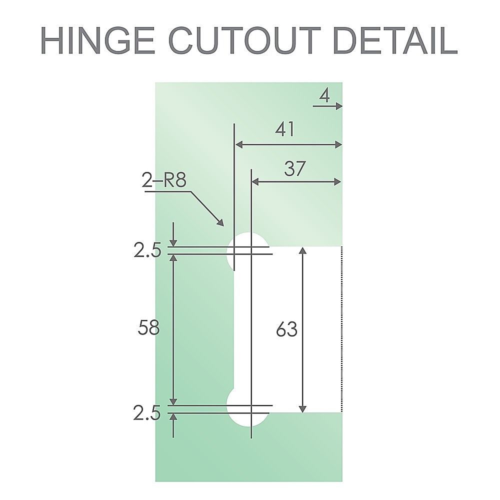 90° Brass Glass Shower Door L-Hinge in Chrome - Image 6