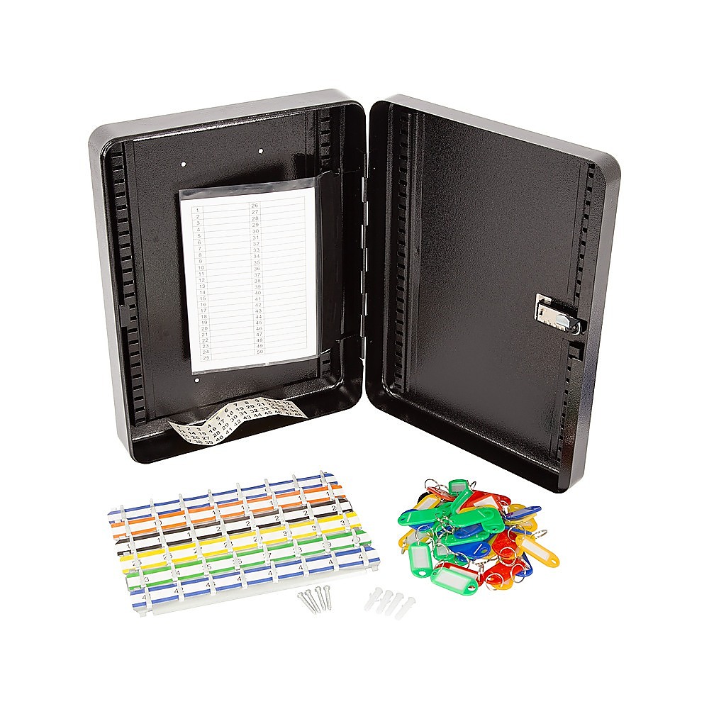 48-Key Cabinet Key Safe with Combination Lock & Keys – Wall Mounted Storage - Image 1