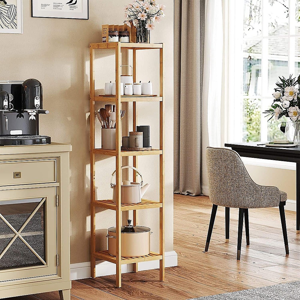 5 Tier Bookshelf Storage Bookcase Shelving Unit for Home Office - Image 1