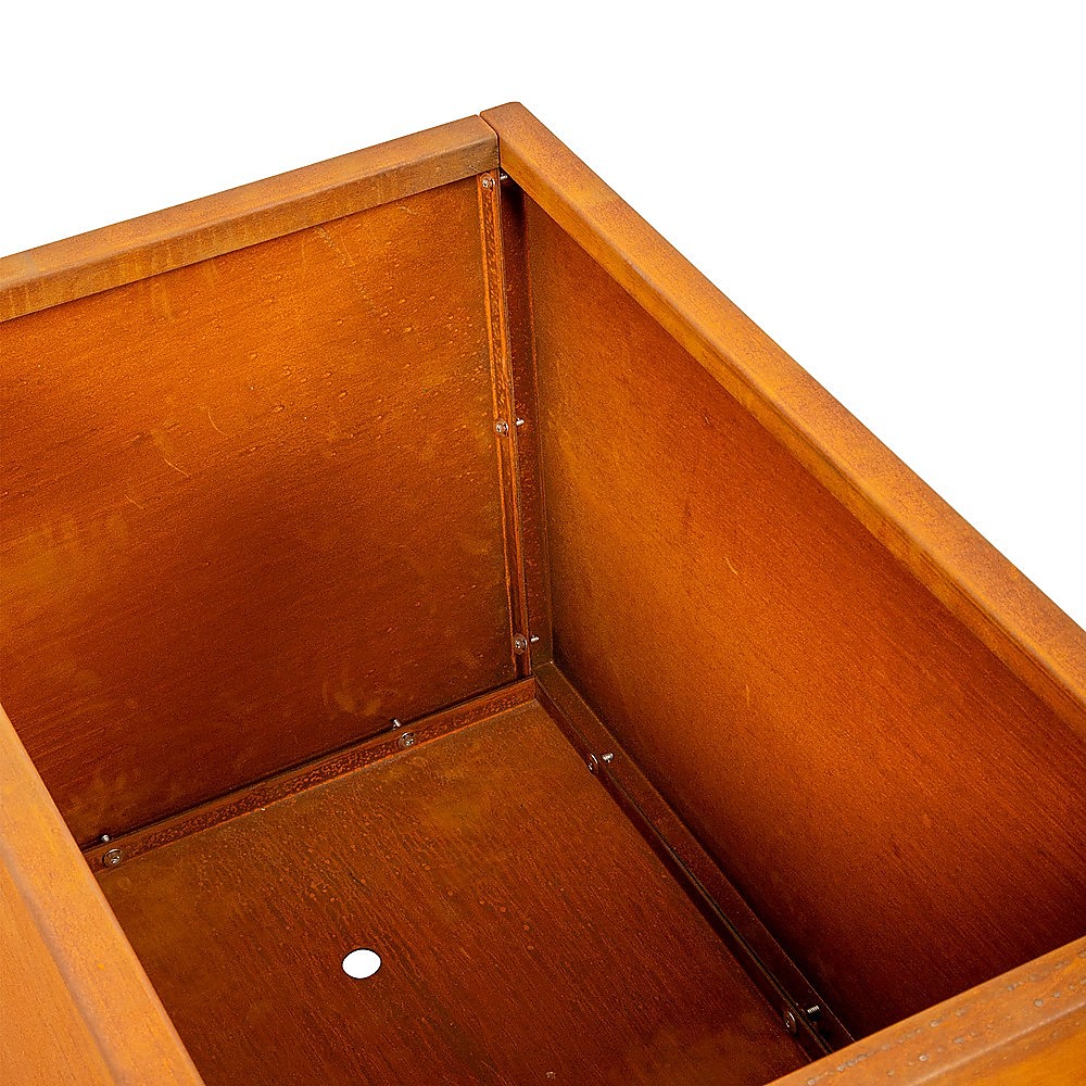 Corten Steel Planter Box 62x40x39cm Outdoor Garden Raised Bed Rust Finish - Image 6
