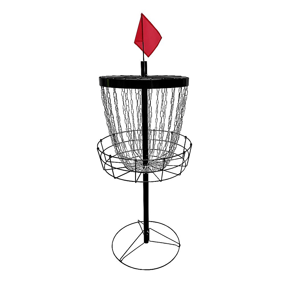 Disc Golf Basket 24 Chain Portable Target with 6 Discs Set - Image 1