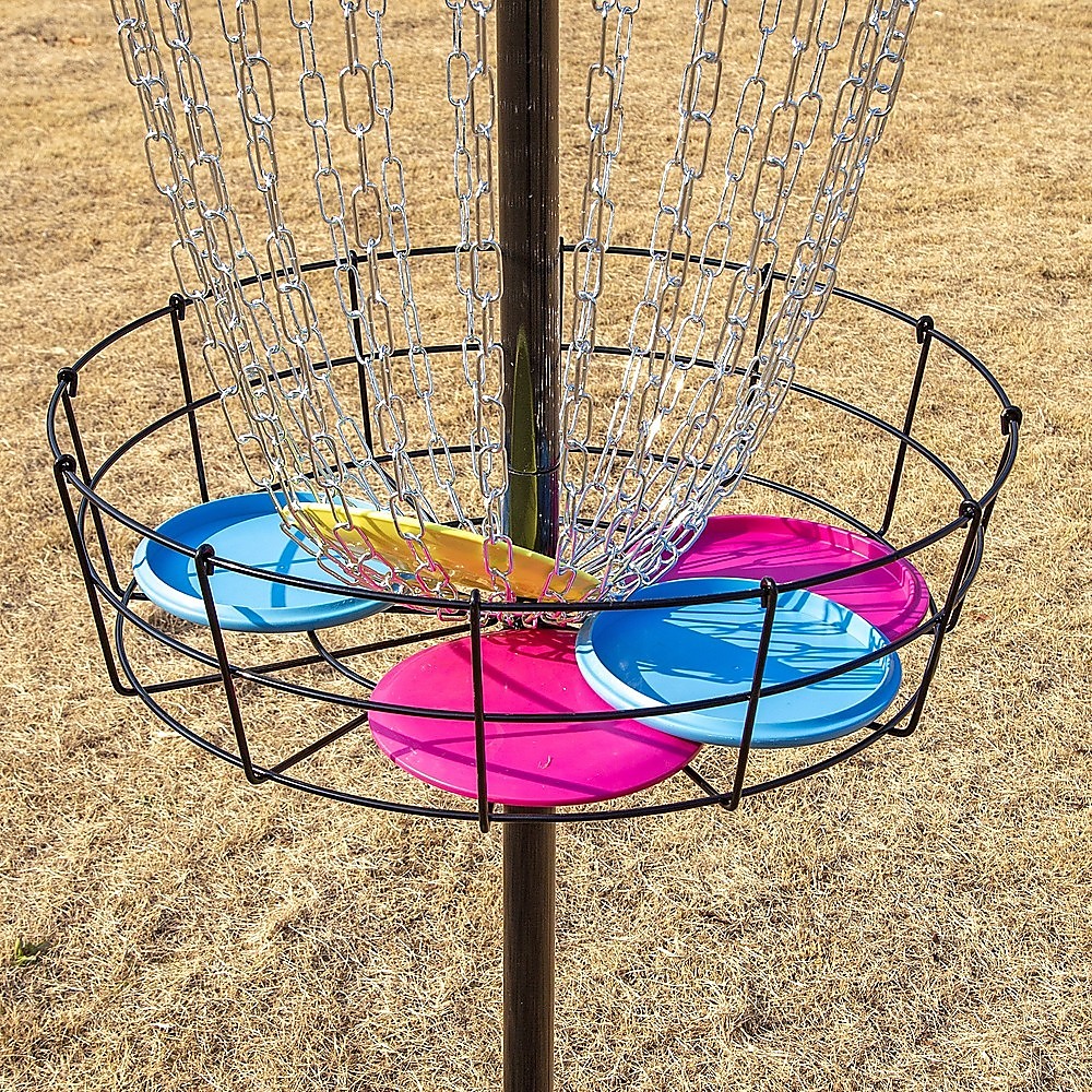 Disc Golf Basket 24 Chain Portable Target with 6 Discs Set - Image 5