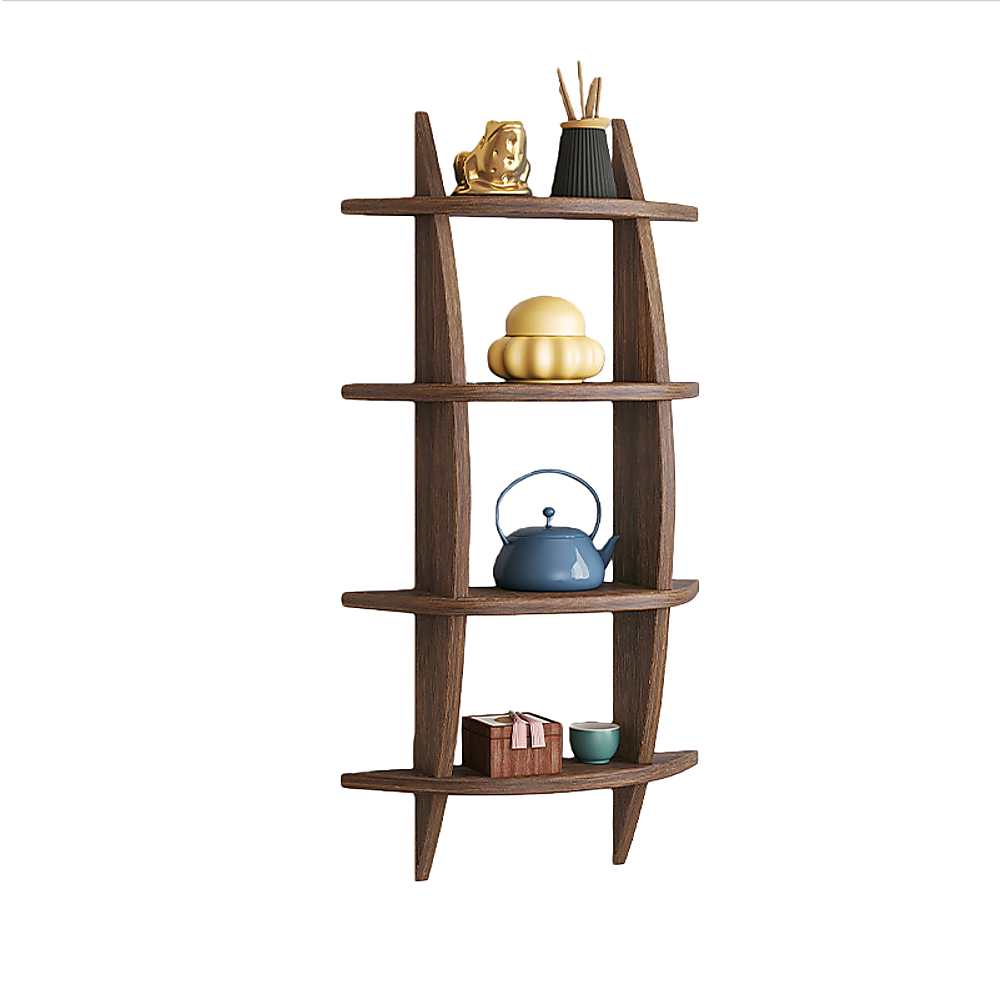 Wall Mounted Solid Wood Shelf Display Stand for Home & Office - Image 1