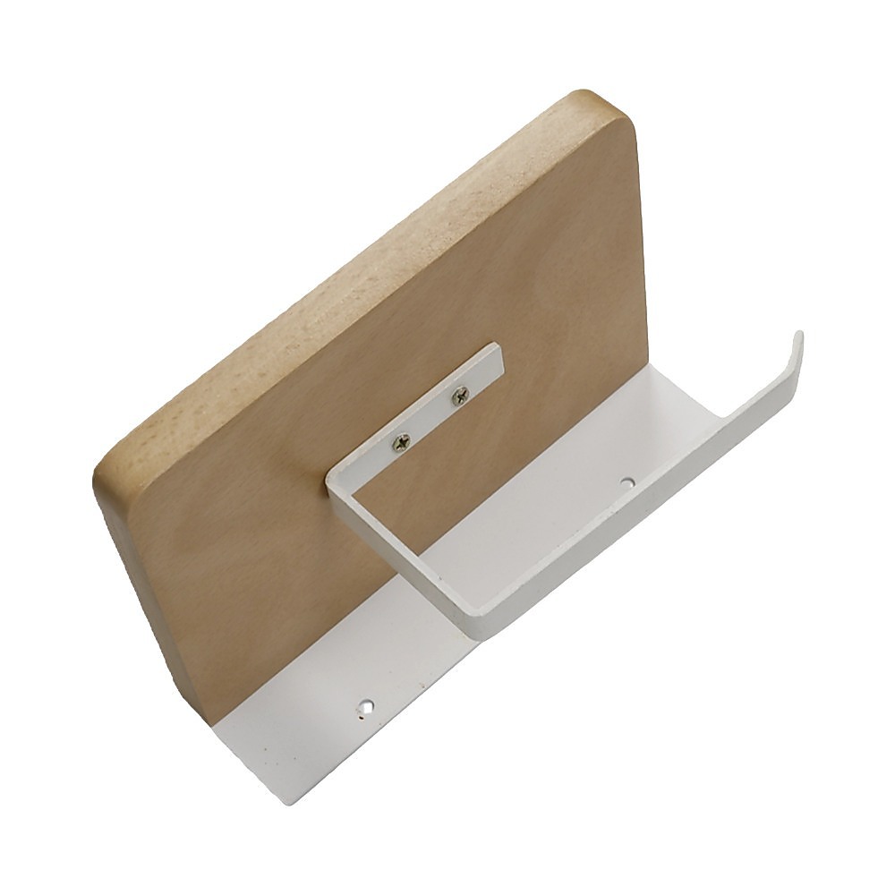 Toilet Paper Holder with Shelf Wall Mounted Bathroom Storage - Image 8
