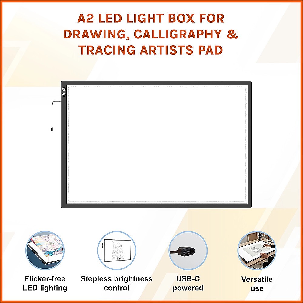 A2 LED Light Box for Drawing, Calligraphy & Tracing Artists Pad - Image 3