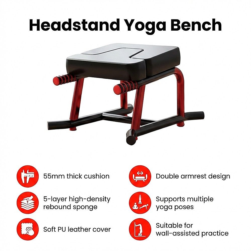 Headstand Yoga Bench with Padded Support for Inversion Training - Image 8