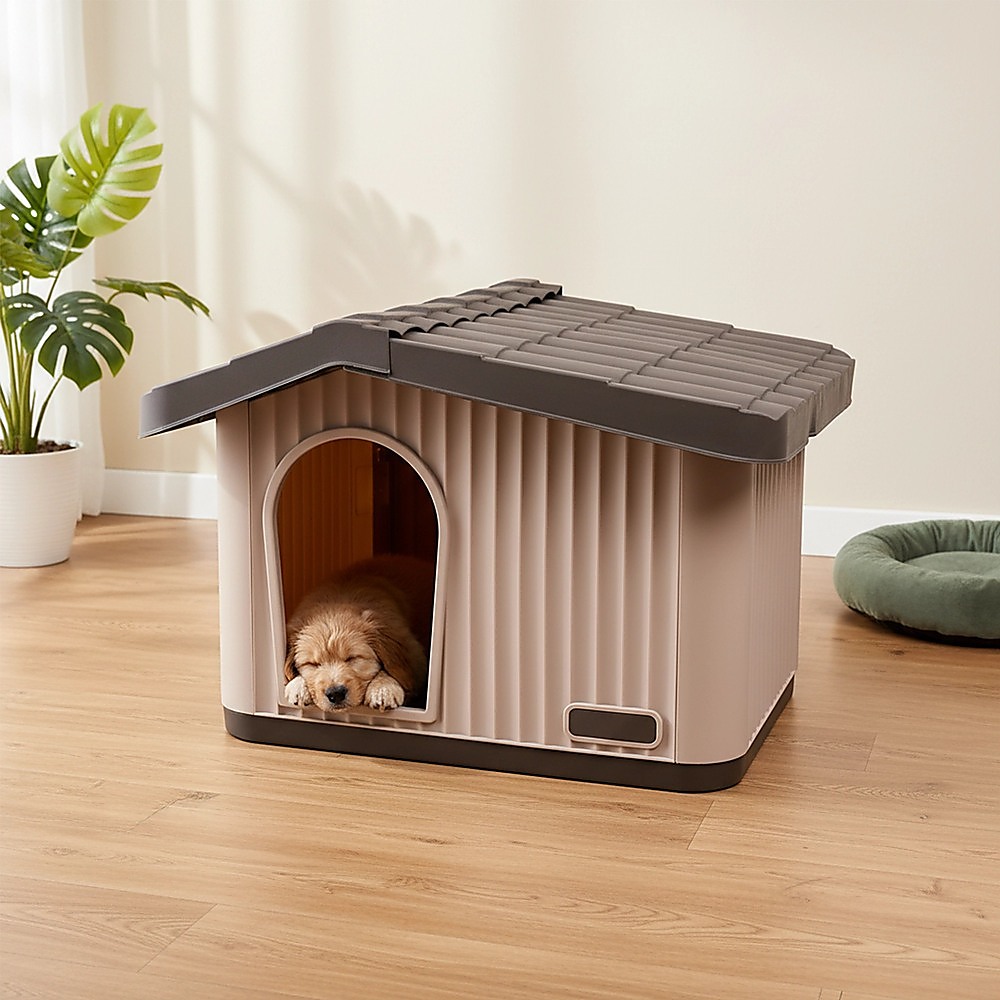 Plastic Dog House Kennel Shelter for Indoor & Outdoor Pets Weatherproof - Image 2