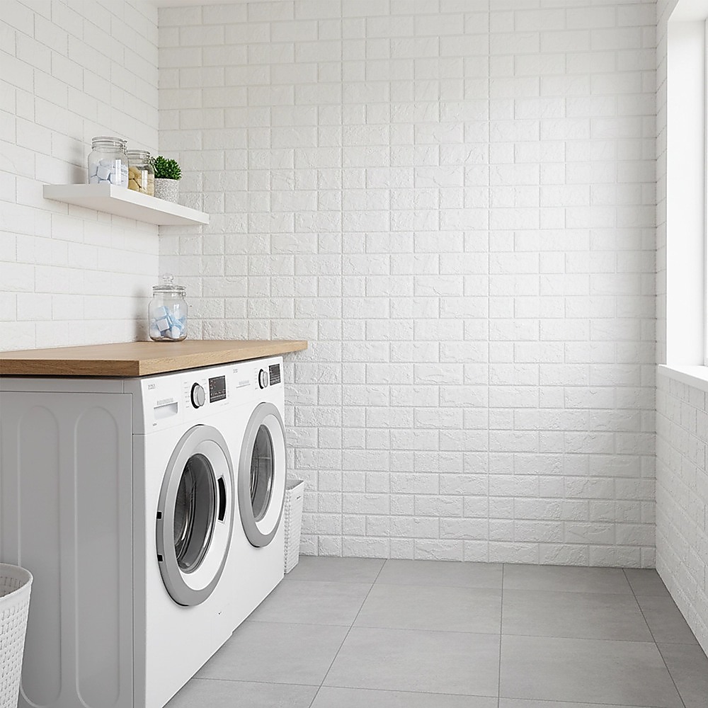 3D Brick Wall Tile Stickers 60x30cm – 50 Pack Peel & Stick Wallpaper - Image 5