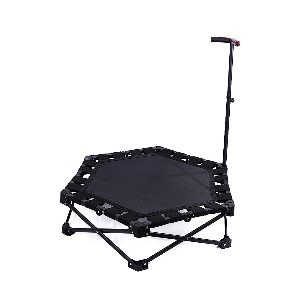 Foldable Fitness Trampoline with Handle Compact Folding Rebounder - Image 1