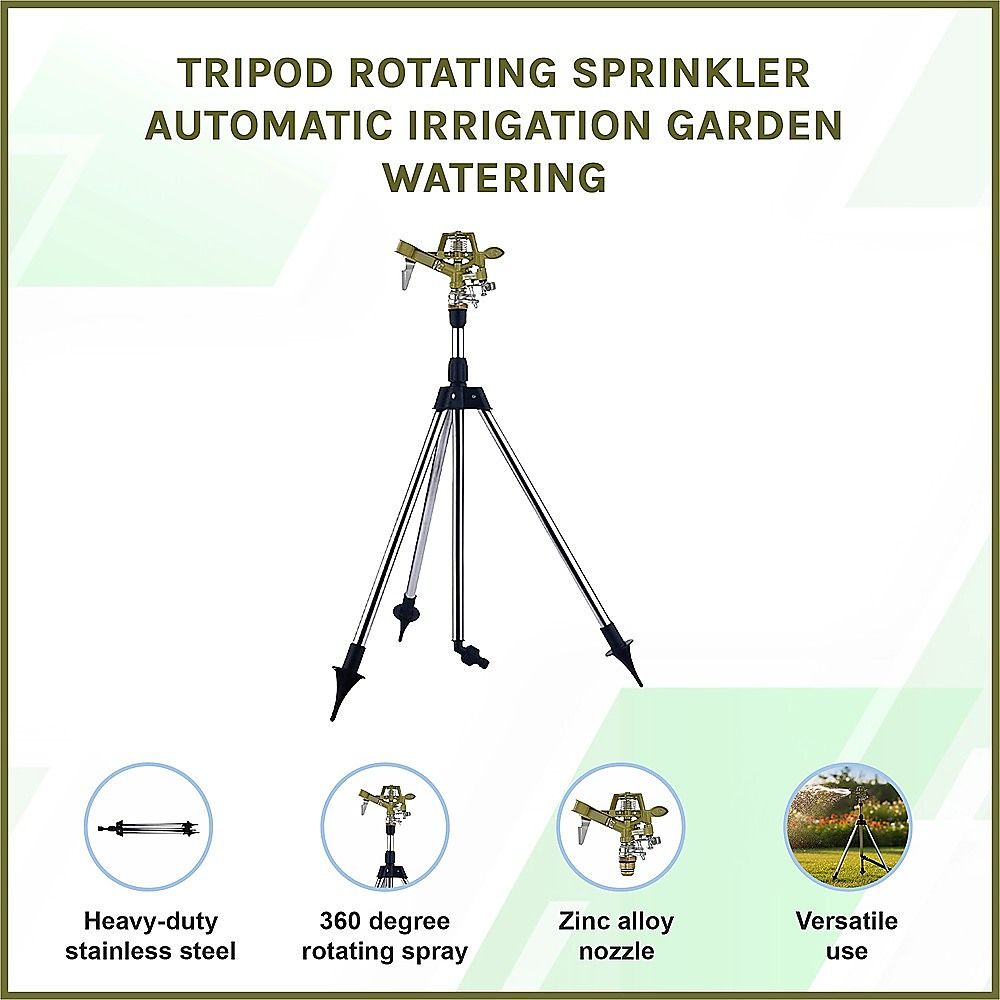 Tripod Rotating Sprinkler Automatic Irrigation Garden Watering - Image 3