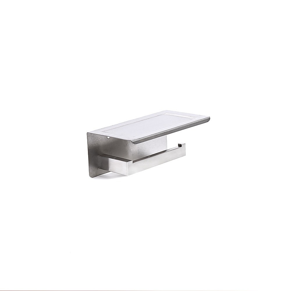 Toilet Paper Holder 304 Stainless Steel Roll Hook Storage Rack - Image 1