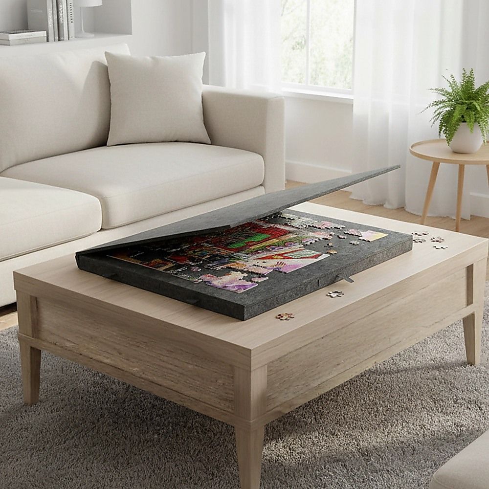1000 Piece Felt Jigsaw Puzzle Board with 6 Drawers Portable Table - Image 7