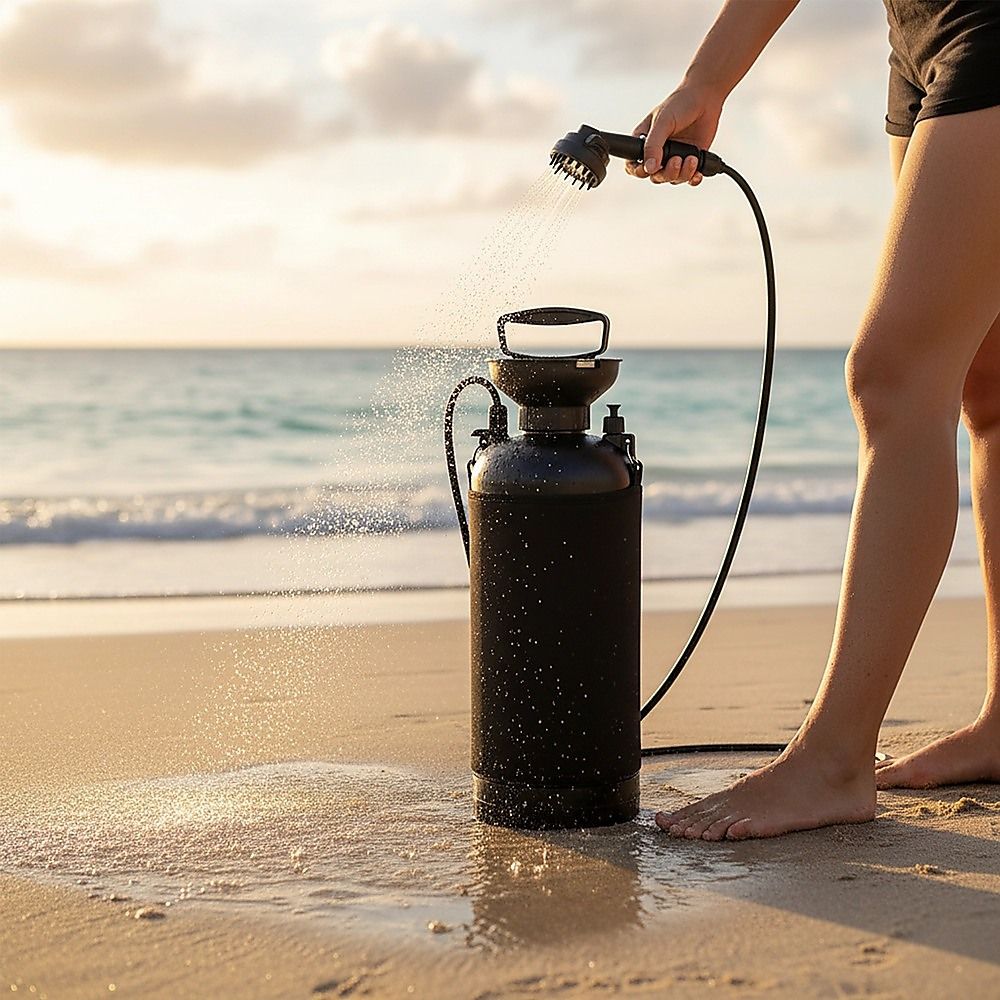 Portable 12L Camping Shower - 10 Spray Modes & Lock Switch - Image 4
