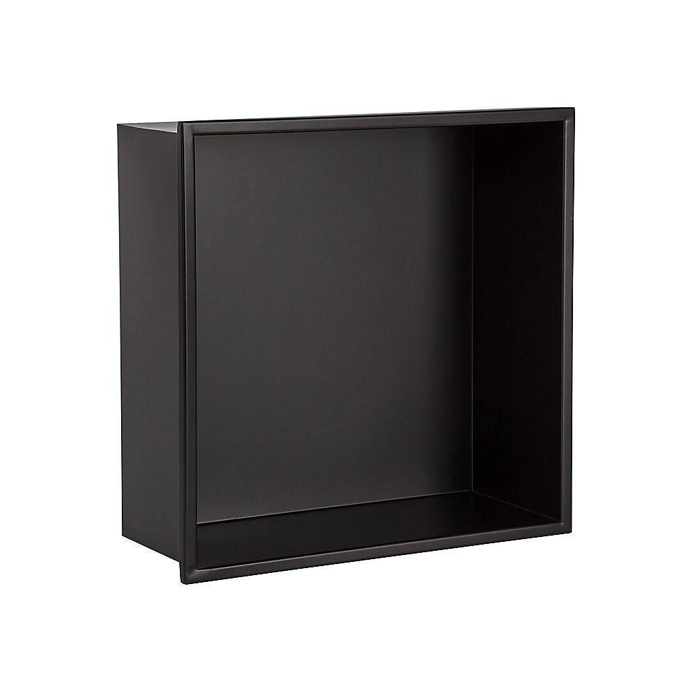 Stainless Steel Shower Niche 32x32cm Double Shelf Insert Wall Recessed - Image 1