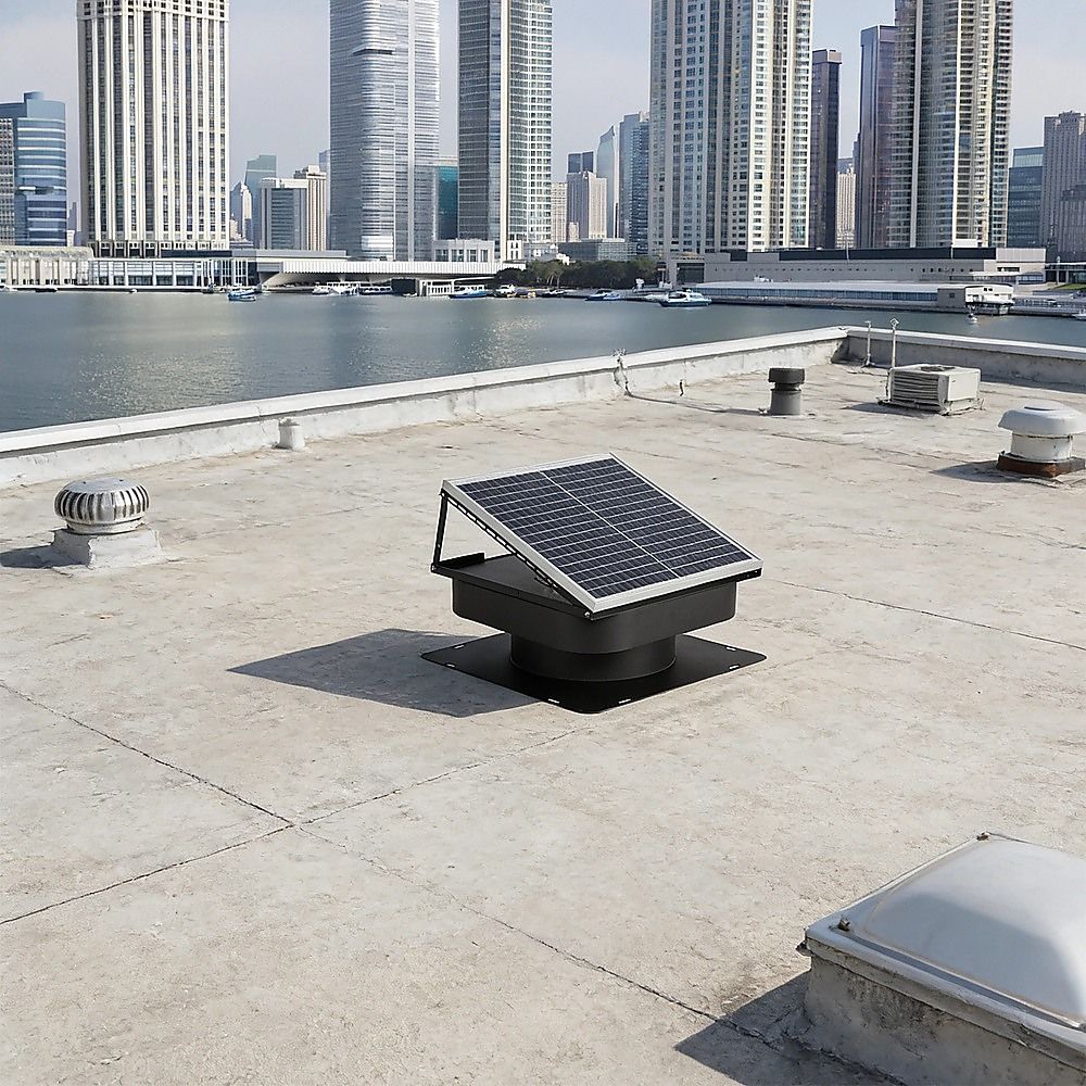 35W Solar Roof Vent Fan Exhaust Attic Ventilation for Home Garage Van - Image 5