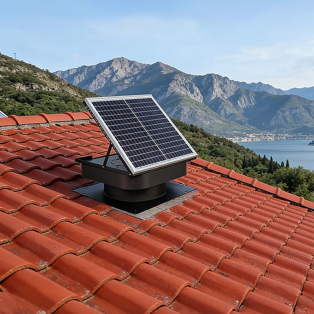 35W Solar Roof Vent Fan Exhaust Attic Ventilation for Home Garage Van - Image 7