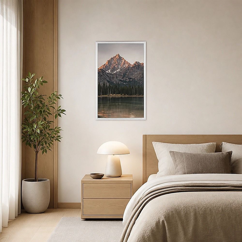 A2 2pc Aluminium Snap Poster Frame Wall Mount Sign Holder Black - Image 2