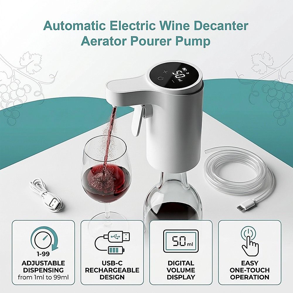 Electric Automatic Wine Decanter Aerator Pourer Pump - Image 3