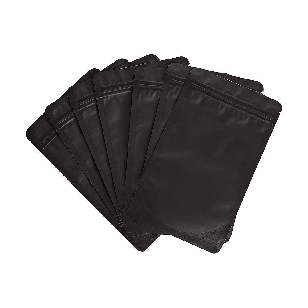 Black Aluminium Mylar Foil Stand Up Pouch 100pcs - Image 4