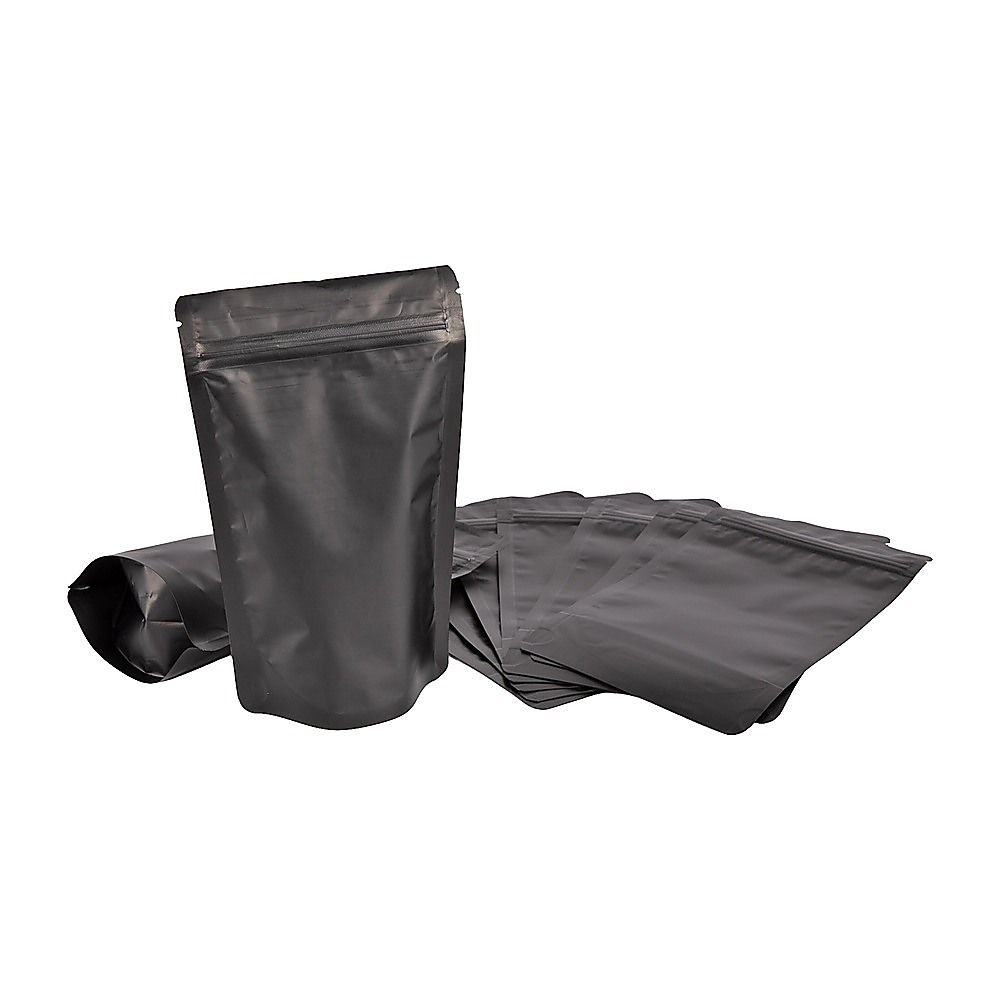 Black Aluminium Mylar Foil Stand Up Pouch 100pcs - Image 6