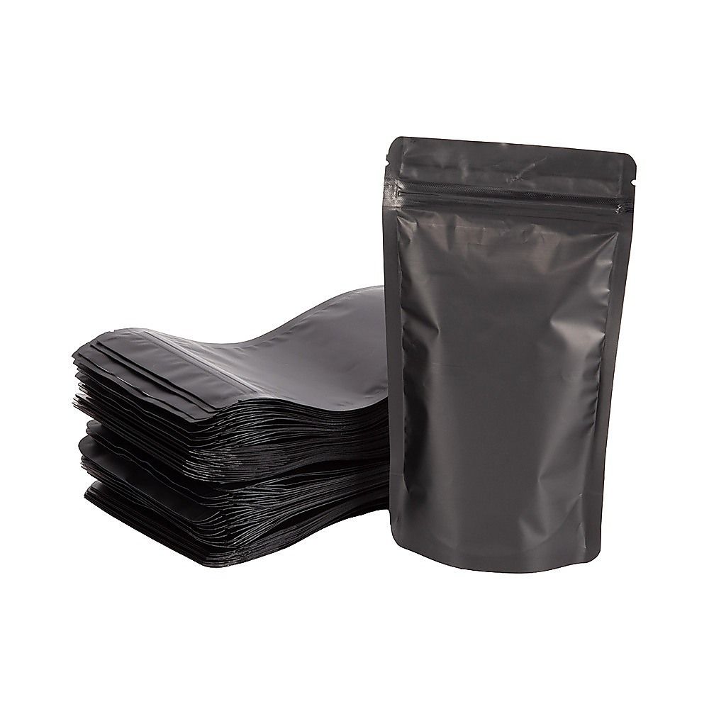 Black Aluminium Mylar Foil Stand Up Pouch 100pcs - Image 8