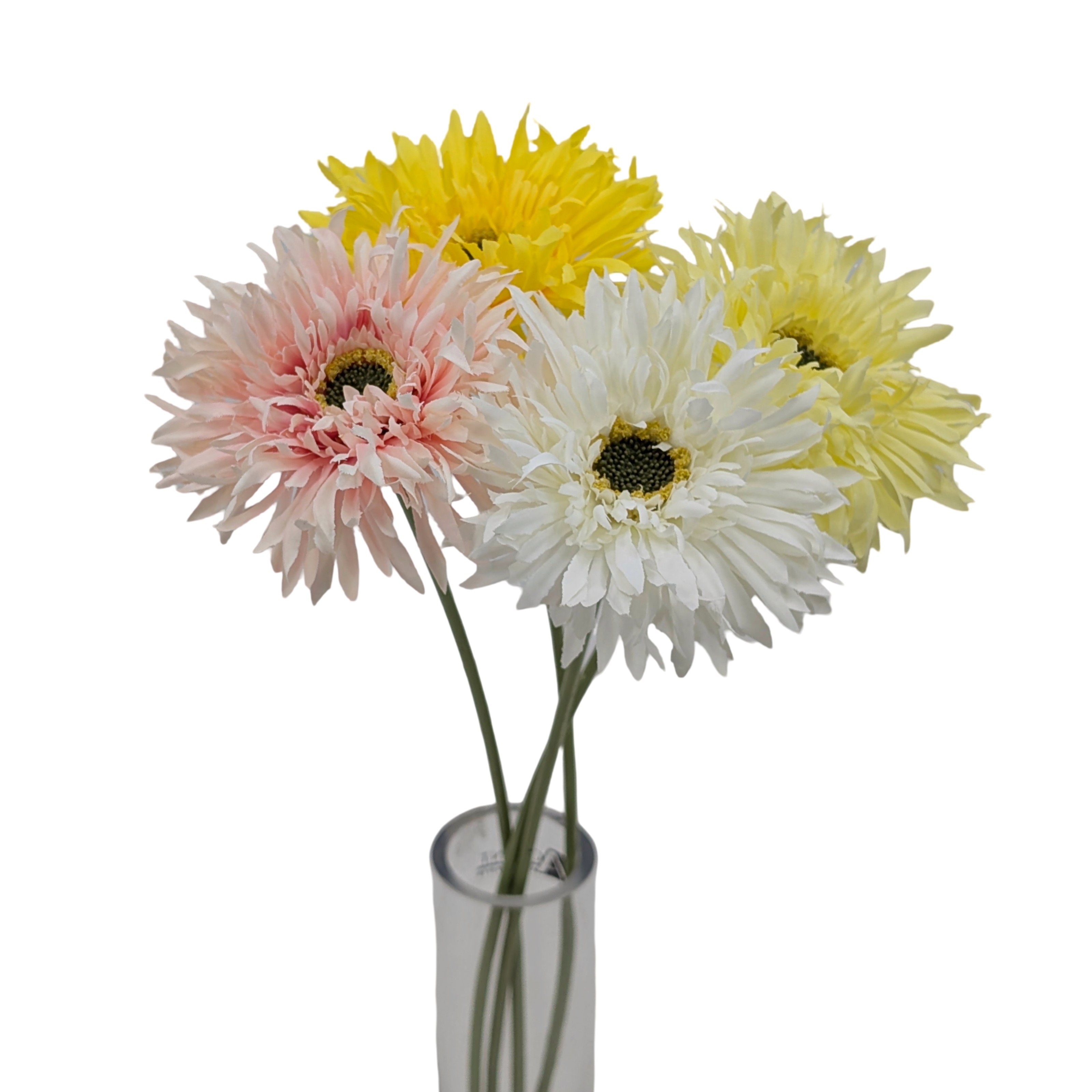 bulk 36 Artificial Daisy Single Stem 4 Asst 43cm - Image 1