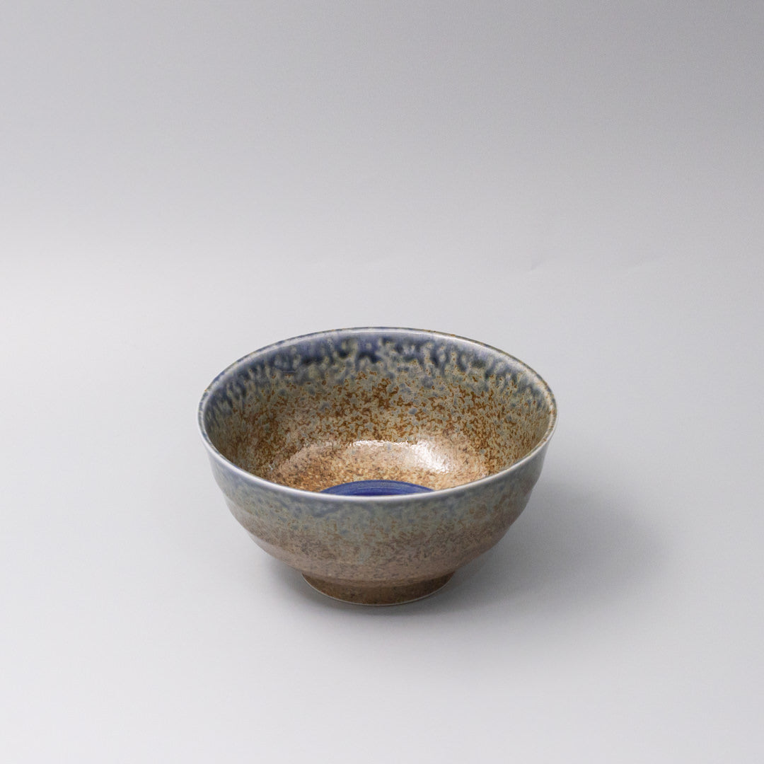 Bowl 17cm Earth & Sky Glaze with Blue pool - Image 1
