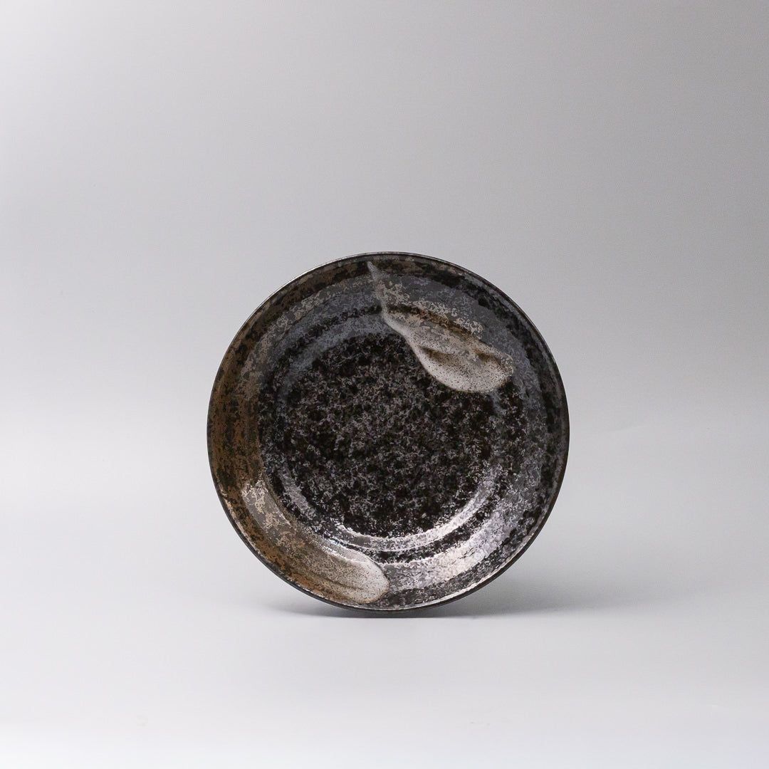 Pasta Bowl Flat 23cm Bronze Brushstroke Glaze - Image 3