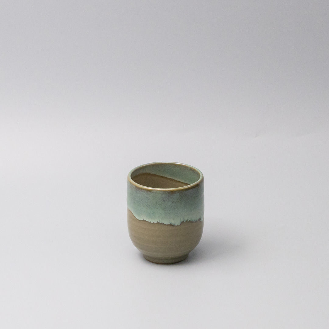 Mug Yunomi 280ml Aqua Drip Glaze - Image 1