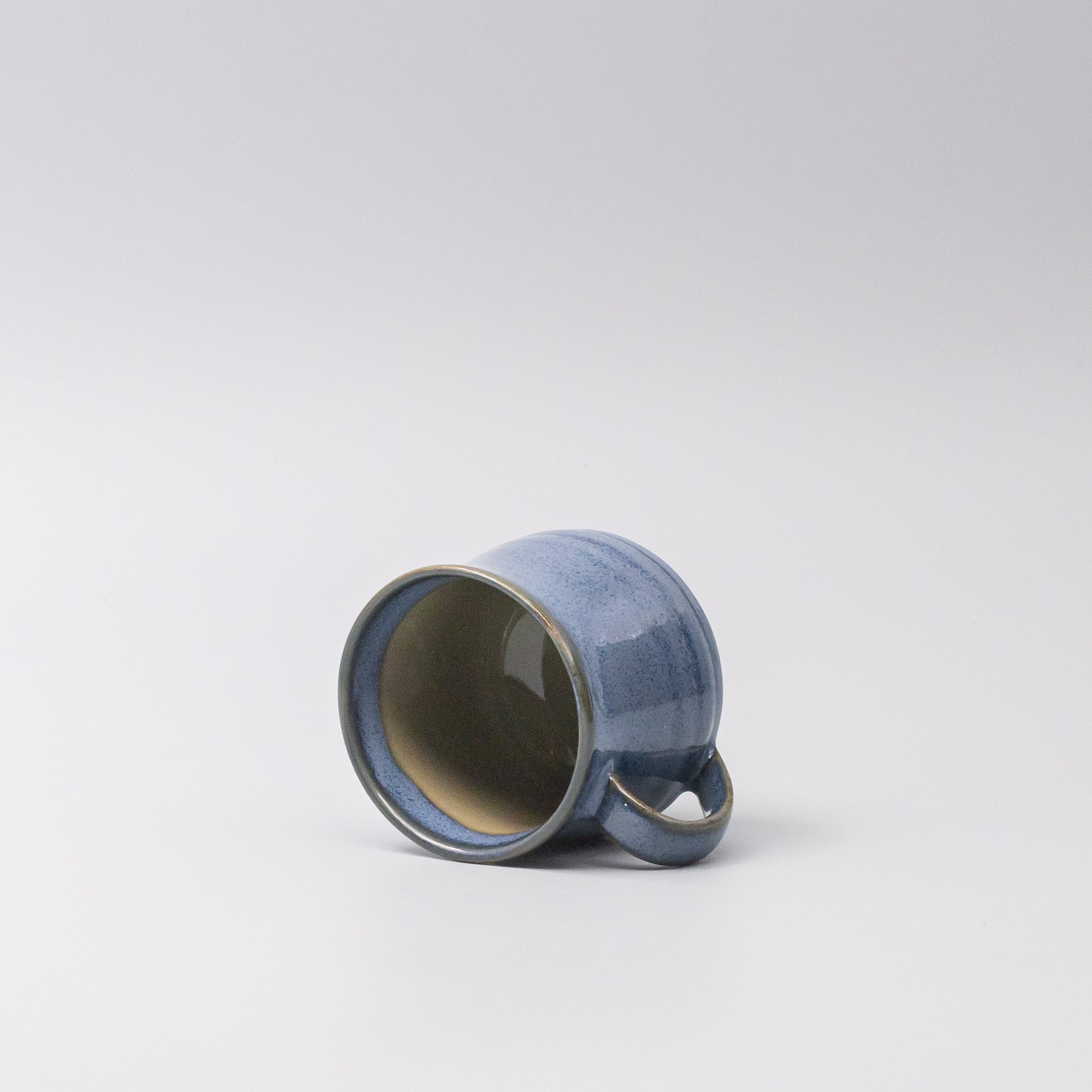 Mug with Handle 230ml Blue Glaze - Image 3