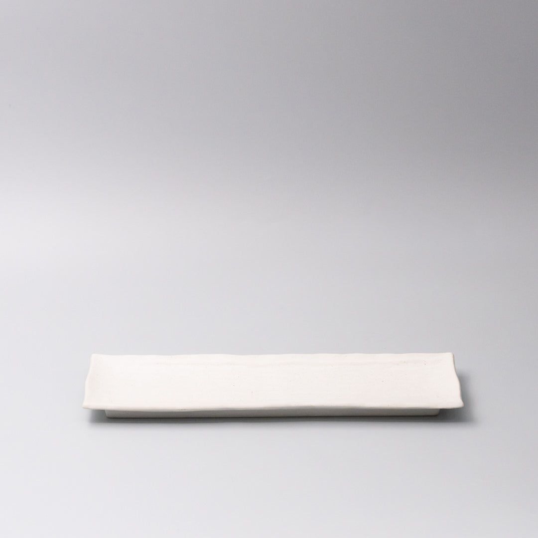 Plate Rectangular Sashimi 32cm Matte White Glaze - Image 4