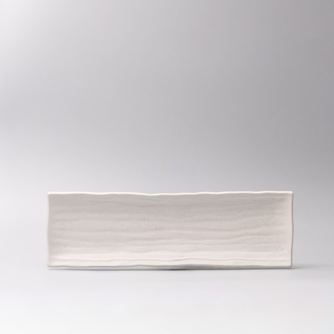 Plate Rectangular Sashimi 32cm Matte White Glaze - Image 5