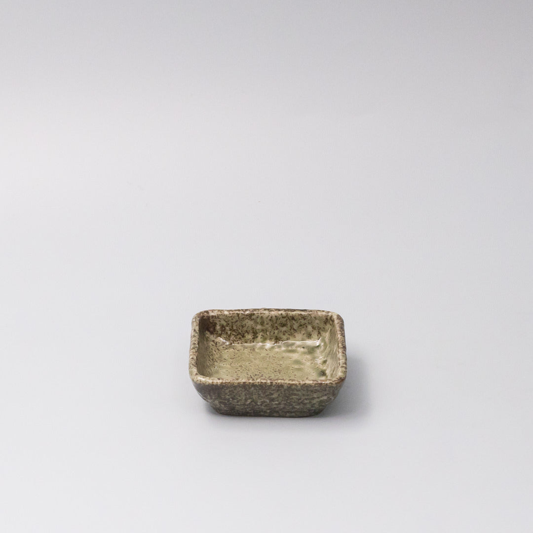 Sauce Dish Square 8cm Sage Glaze - Image 1