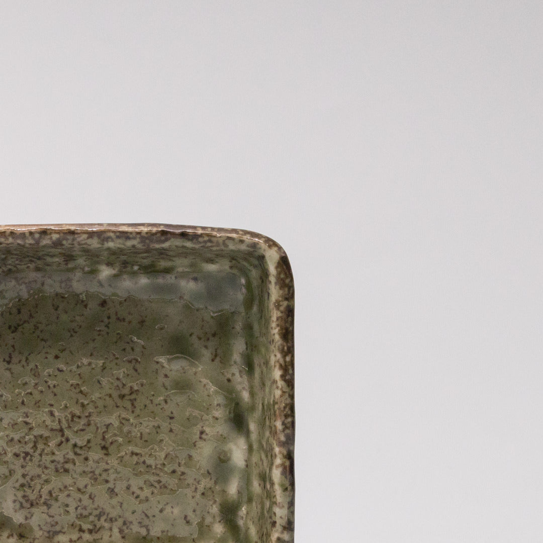 Sauce Dish Square 8cm Sage Glaze - Image 2