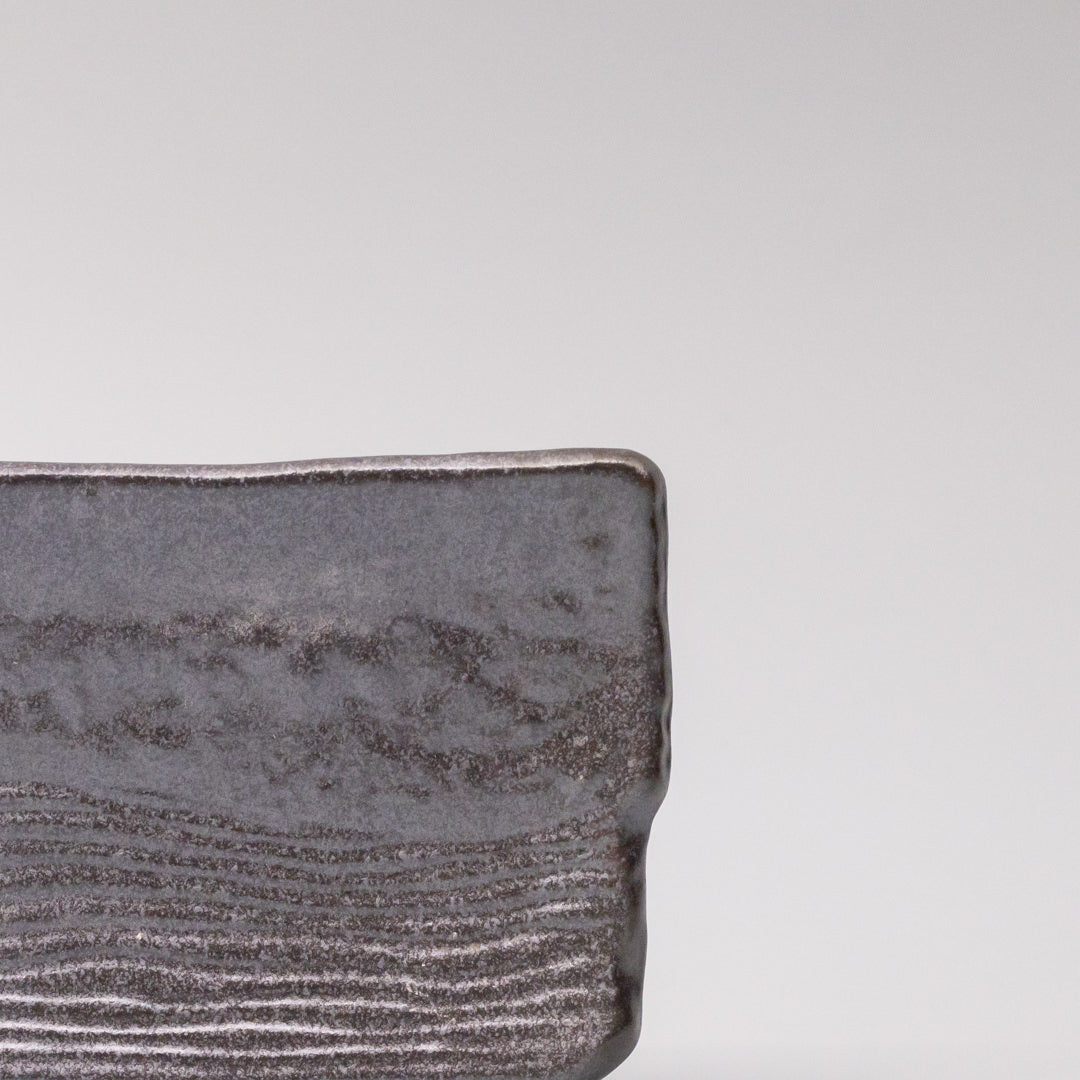Plate Rectangular 33x11cm Matte Black Glaze - Image 2