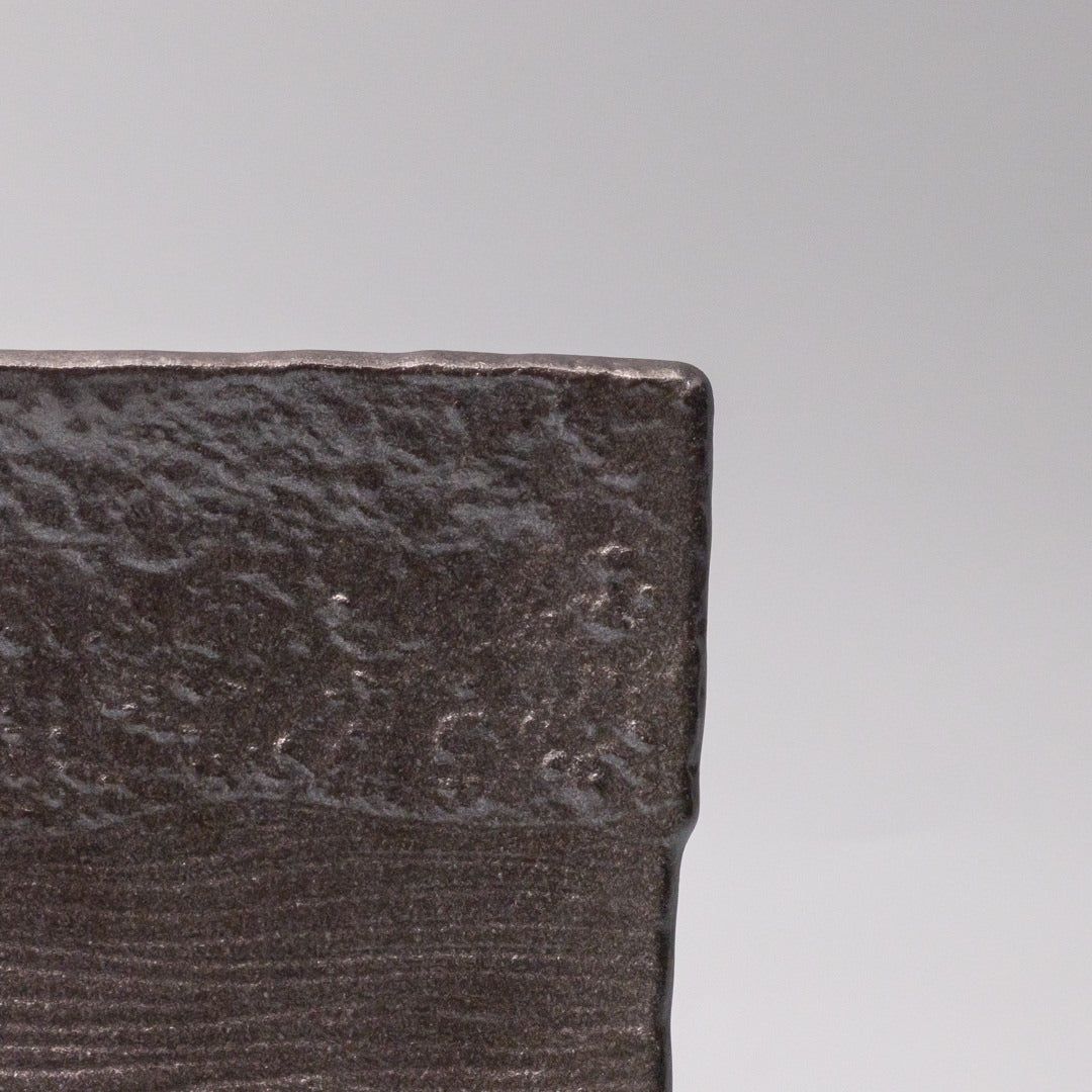 Plate Sushi Rectangular 21cm Matte Black Glaze - Image 2