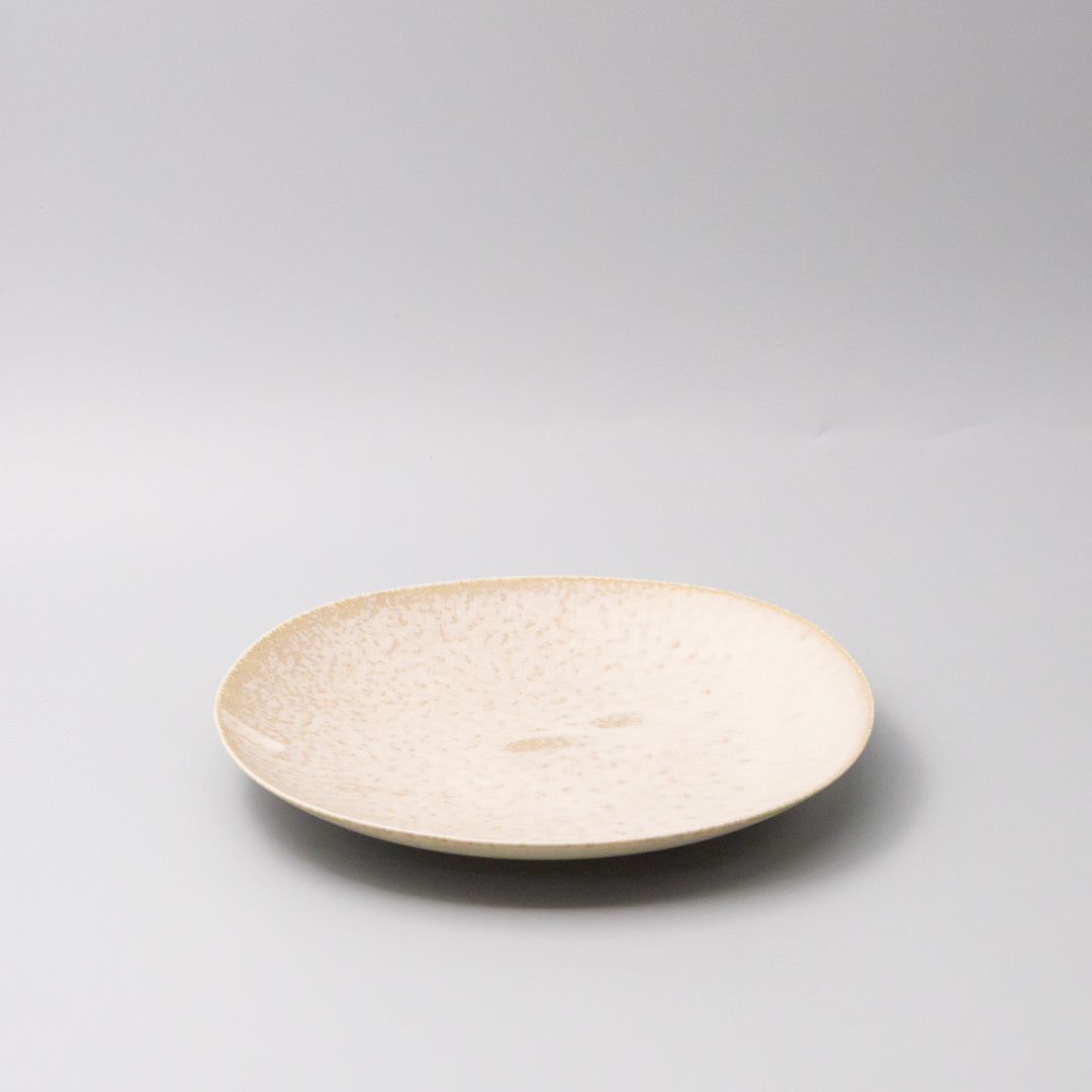 Dinner Plate 25cm White Fade Glaze - Image 1
