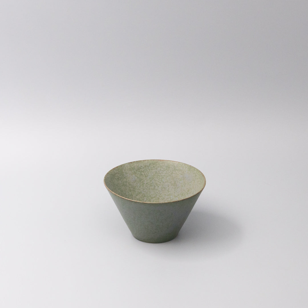 Bowl Fluted 13cm Green Fade Glaze - Image 1