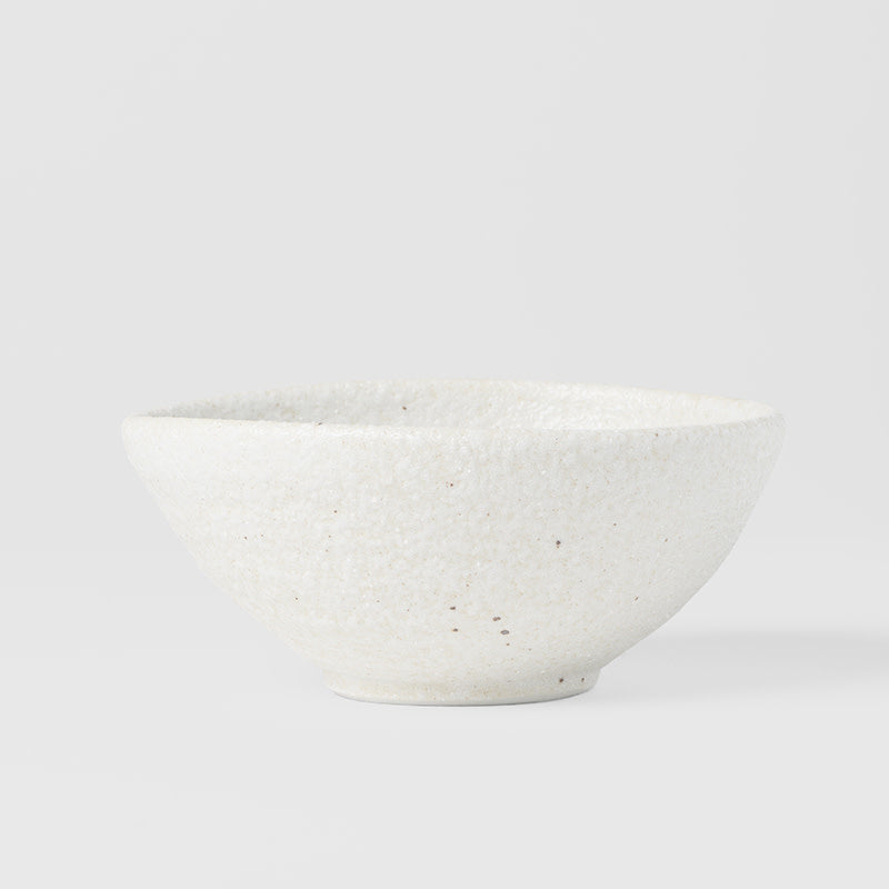 Egg Shaped Bowl 13cm Shell White Glaze - Image 1