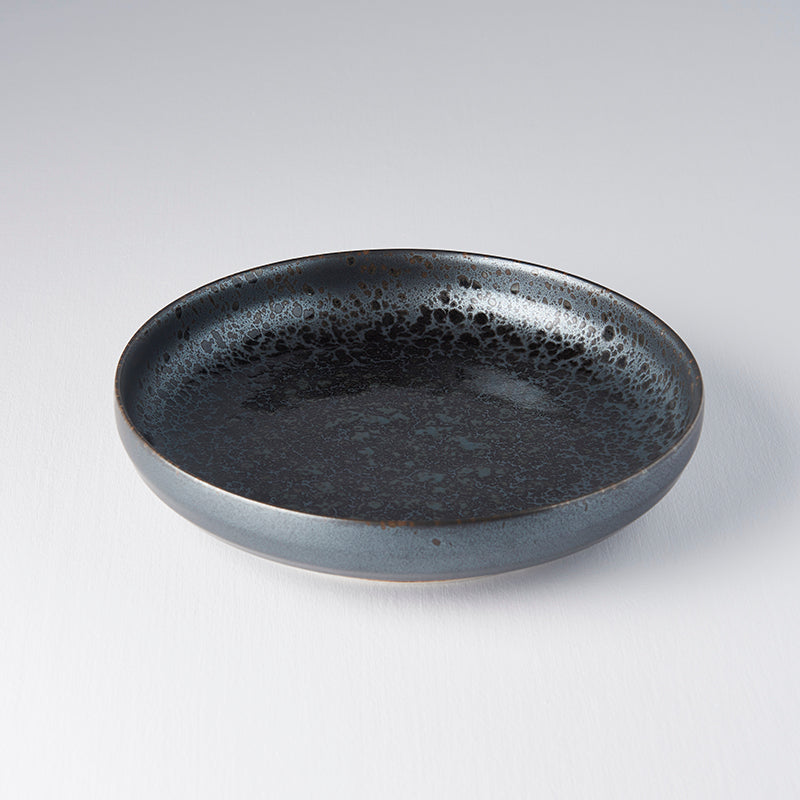 Plate High Rim 22cm Black Pearl Glaze - Image 1
