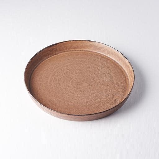 Plate High Rim 25cm Toffee Glaze - Image 1