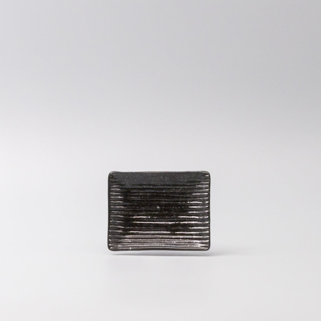 Sauce Dish 10cm Mamezara Black Contour Glaze - Image 3