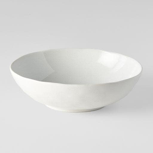 Bowl Oval 16cm Parchment White Glaze - Image 1