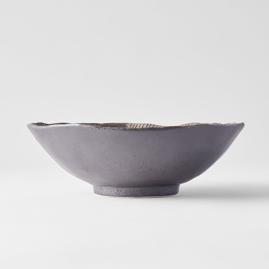 Bowl Irregular 22cm Akane Grey Glaze - Image 3