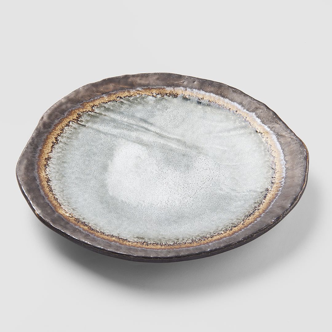 Dinner Plate Organic 27cm Akane Grey Glaze - Image 1